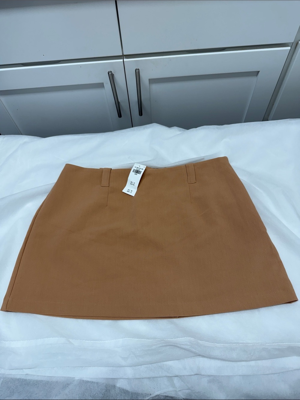 Abercrombie & Fitch Camel Mini Skirt with Belt Loops